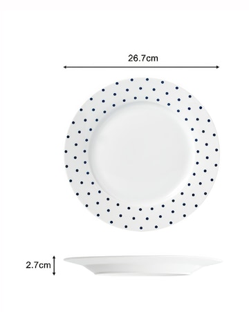 Waterside Blue Spot 24 Piece Dinner Set