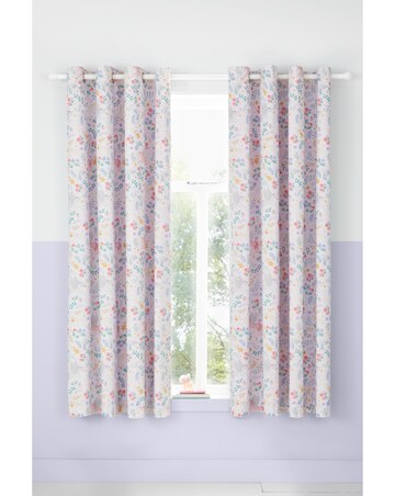 Catherine Lansfield Fairytale Unicorn Eyelet Curtains Two Panels
