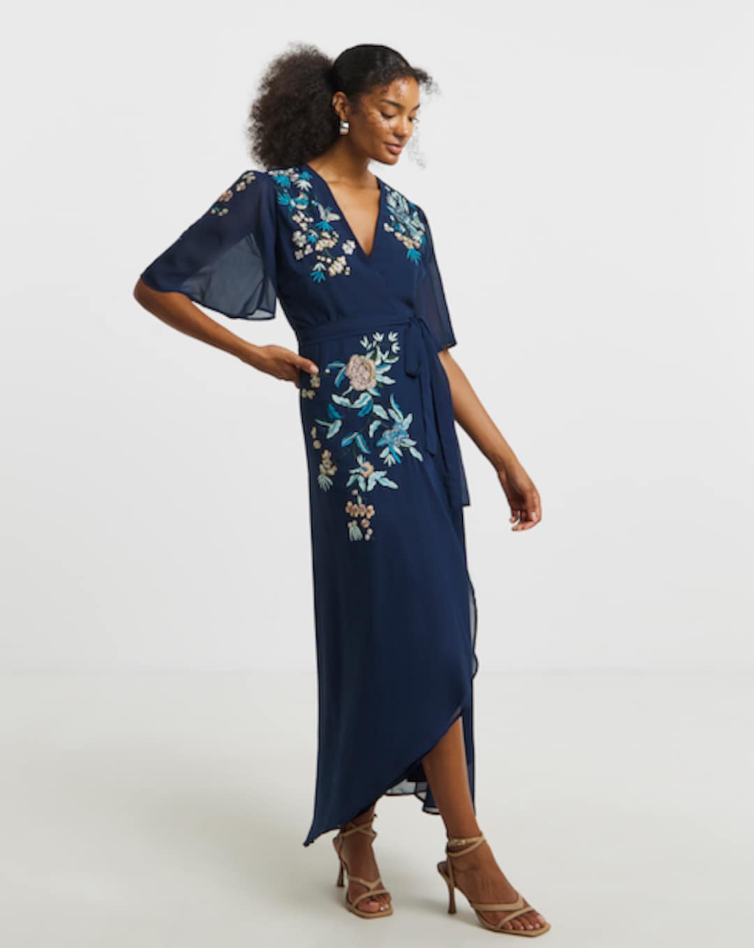 ladies summer dresses size 22 TOWED22 Womens Summer Dresses,Plus Size Maxi Dress for Women Summer Floral Dresses Cold Shoulder Short Sleeve Sundress Long Party Gown Dress Green,S