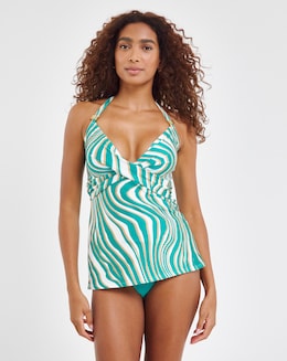 MAGISCULPT Twist Front Tummy Control Tankini Set