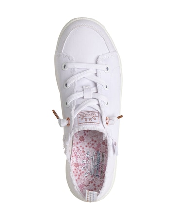 Skechers White B Cute 2.0 Canvas Slip On Trainers - Wide Fit (E)