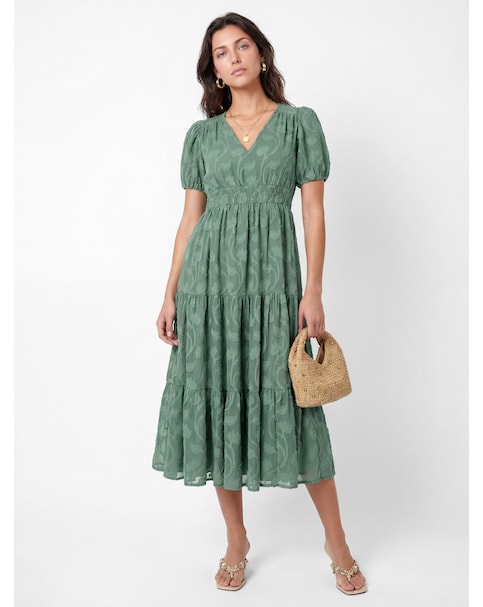 Lovedrobe Floral Burnout Midi Dress