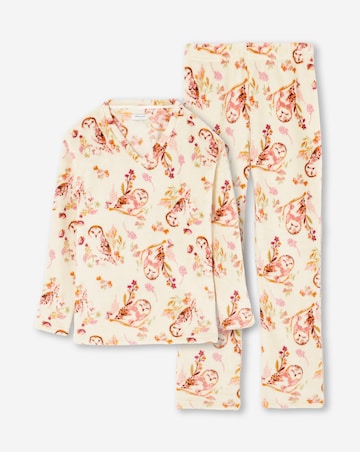 V Neck Fleece Pyjama Set