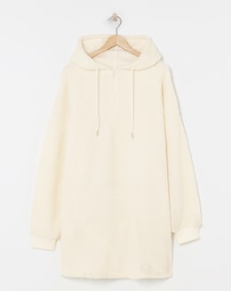 Supersoft Borg Oversized Hooded Lounge Dress