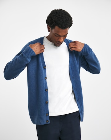 Blue Lambswool Cardigan