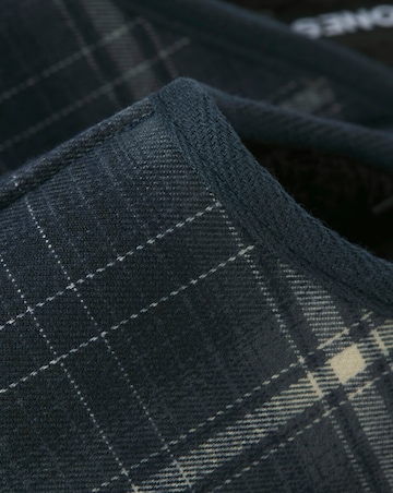 Jack & Jones Dudley Checked Slipper - Navy