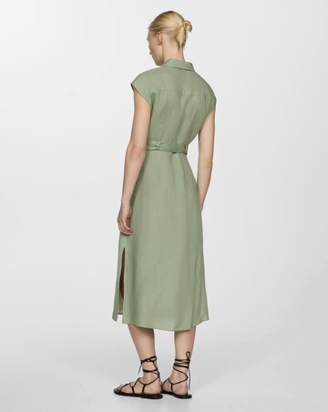 Mango Linen Tie Waist Dress