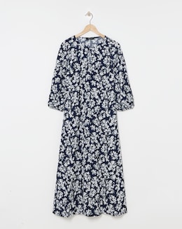Textured Jersey Keyhole Maxi Dress