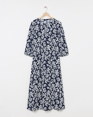 Textured Jersey Keyhole Maxi Dress
