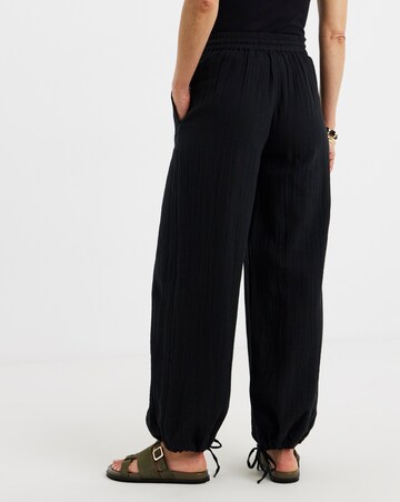 Cotton Cheesecloth Balloon Trousers