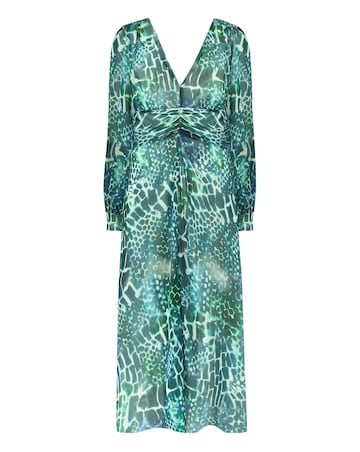 Ro&Zo Mix Animal Print Wrap Dress