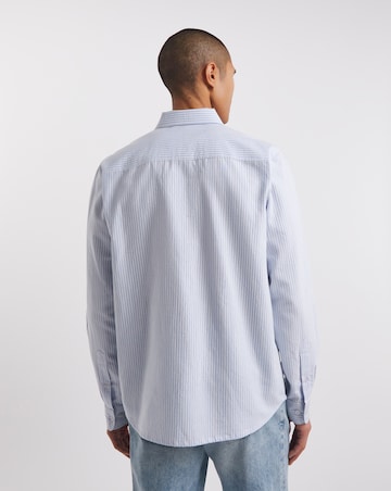 Long Sleeve Stripe Oxford Shirt