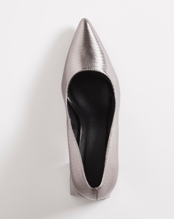 Croc Heeled Shoe - Wide Fit (E)