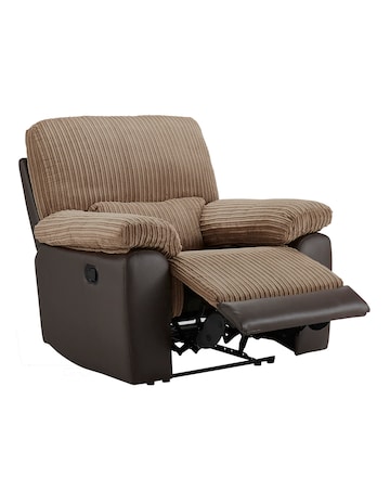 Harlow Fabric/Faux Leather Recliner Chair