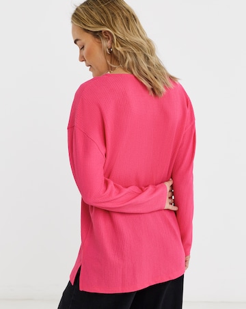 Zip Front Long Sleeve Top