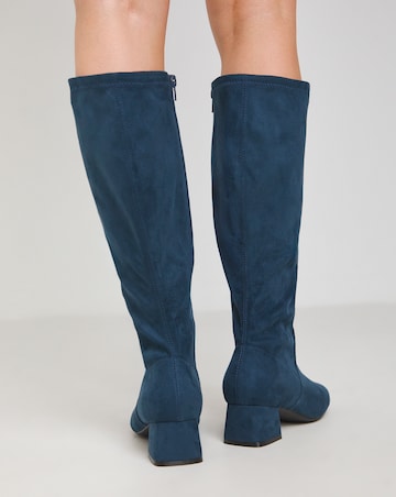 Demi Knee Kigh Heeled Boot - Wide Fit (E) & Super Curvy/Curvy Plus Calf