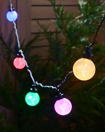 Crackle Ball Mains Powered Colour Changing Stake Lights Set of 10