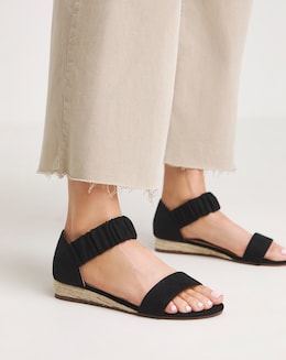 Candace Twin Strap Espadrille Sandals - Wide Fit (E)