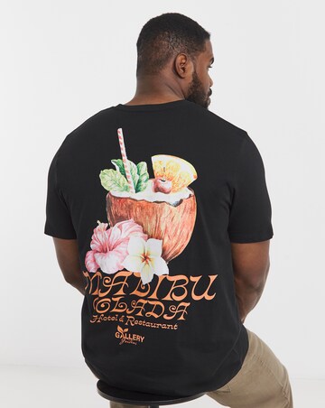 Jack & Jones Botaniq Back Graphic T-Shirt - Black