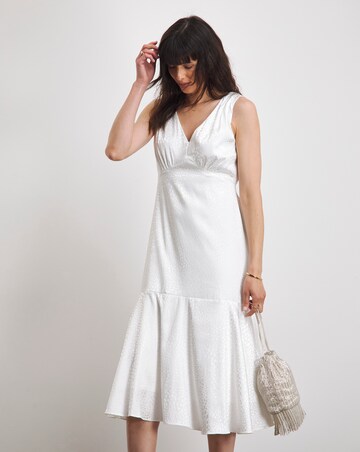 Joanna Hope Ivory Jacquard Bridal Midi Dress