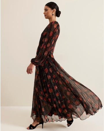 Phase Eight Kenzia Wrap Floral Shimmer Maxi Dress
