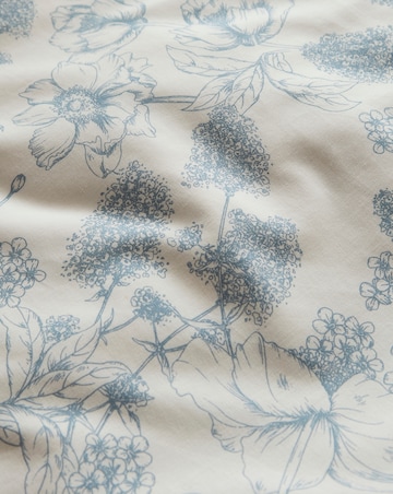 Julipa Toile Print Blue Duvet Cover Set