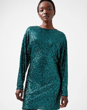 French Connection Elena Sequin Bow Back Dress