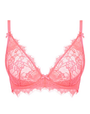 Figleaves Pulse Lace Underwired Plunge Bra B-GG - Watermelon