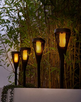 4 Urbane Flaming Stake Lights