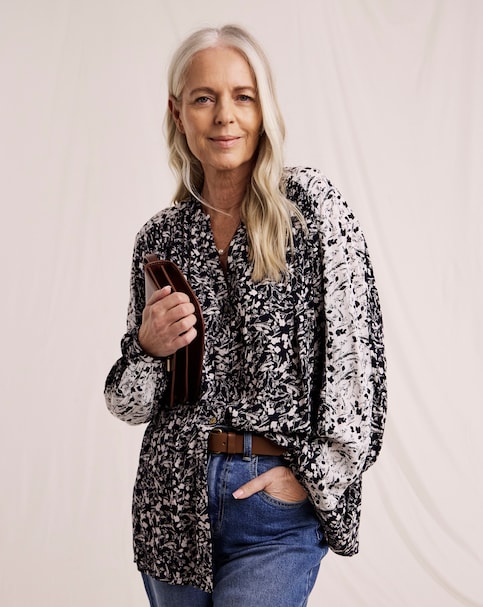 Julipa Contrast Sleeve Blouse