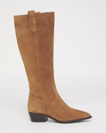 Bonnie Knee High Suede Western Boots - Extra Wide Fit (EEE) & Curvy Calf