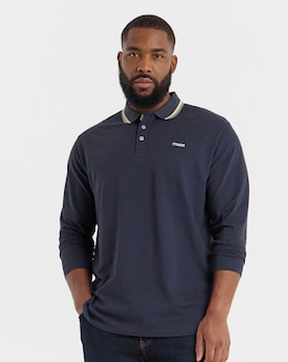 Jack &amp; Jones Blualves Long Sleeve Polo - Navy