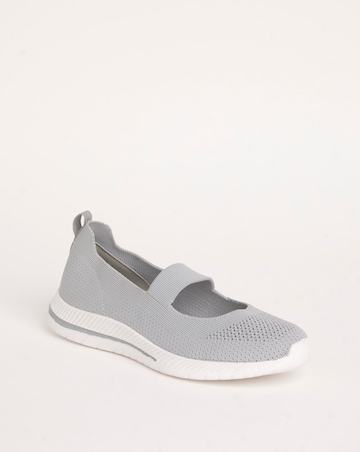 Cushion Walk Fly Knit Elasticated Bar Trainers E Fit