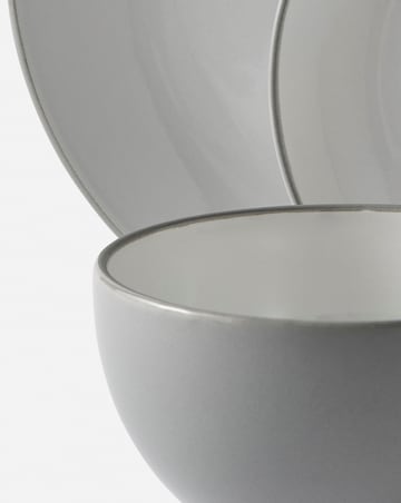 Grey Dipped 12 Piece Dinner Set