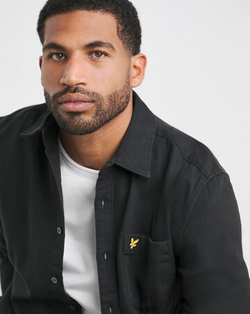 Lyle & Scott Black Worsted Twill Overshirt