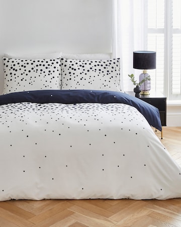 Joanna Hope Spot Cotton Blend Reversible Duvet Cover Set