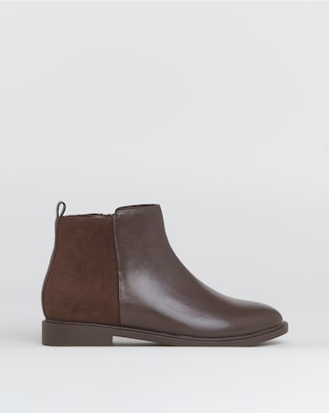 Ruth Classic Mixed Material Ankle Boots - Standard Fit (D)