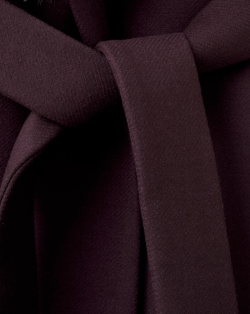 Mango Dark Red Leather Effect Coat