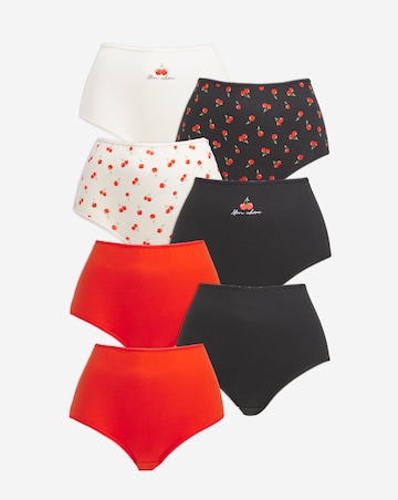 Pretty Secrets 7 Pack Cotton Full Fit Brief Knickers