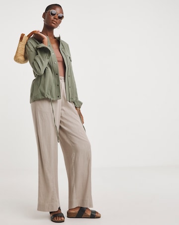 Green Textured Utility Jacket