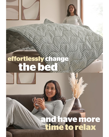 Silentnight Summer Breeze Seersucker Coverless 4.5 Tog Duvet and Pillowcase Set