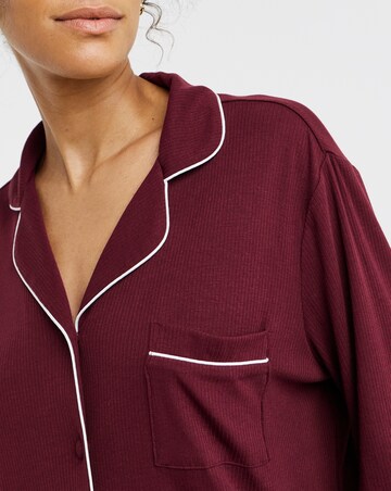 Pretty Secrets Ribbed Button Through Pyjama Set