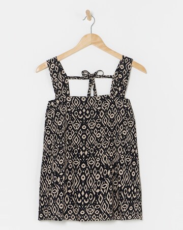 Simply Be Mono Print Viscose Beaded Strappy Cami