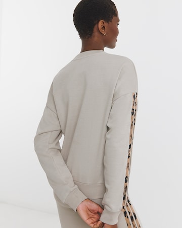 adidas Leopard Print 3 Stripe Sweatshirt