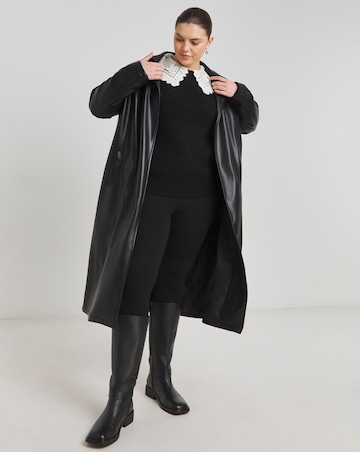 Simply Be Black Collar Detail Jumper