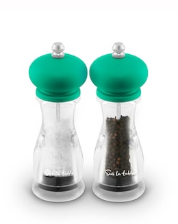 Sur La Table 2 Piece Salt &amp; Pepper Mill Set Green