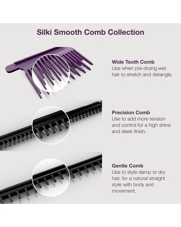 Shark SilkiPro Straight Hair Straightener + Dryer in One Tool HT401UKPU Purple