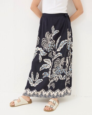 FatFace Blakeley Damask Placement Midi Skirt
