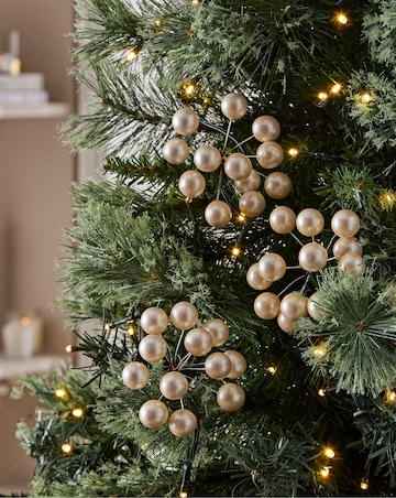 Gisela Graham Pearl Tree Picks - Set of 5