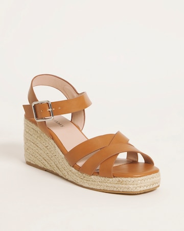 Crossover Espadrille Sandal - Wide Fit (E)